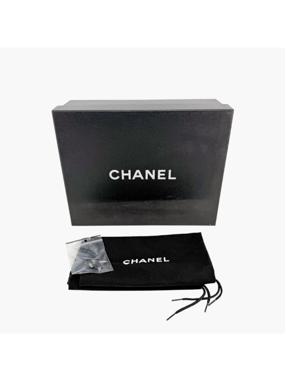 Chanel CC Crystal Star Bow Sandals Heels Cream Black Size 37.5 US 6.5-7 Women's - Picture 2 of 16